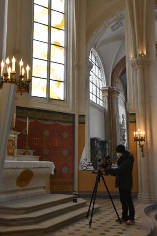 Réalisation d'un film promotionnel sur les vitraux de l'église Saint-Laurent
