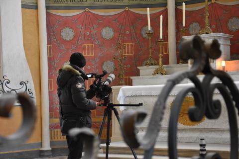 Réalisation d'un film promotionnel sur les vitraux de l'église Saint-Laurent