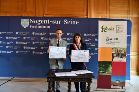 Déclaration de coopération amicale entre la ville de Nogent-sur-Seine et la ville de Sézanne