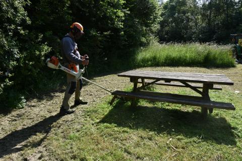 Entretien du Plan d'eau du Monteuil