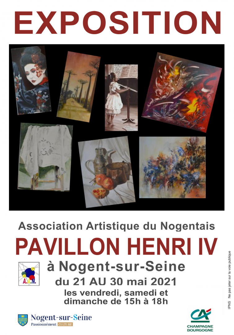 Exposition au Pavillon Henri IV du 21 au 30 mai 2021