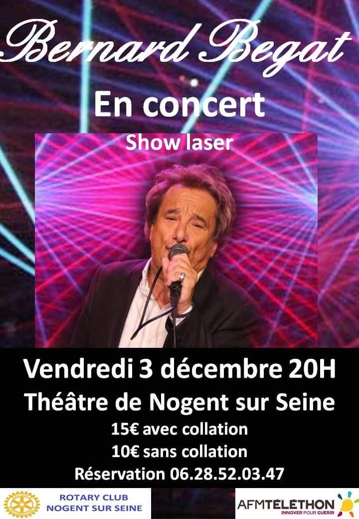 Show laser - Concert de Bernard Begat - Vendredi 3 décembre 2021