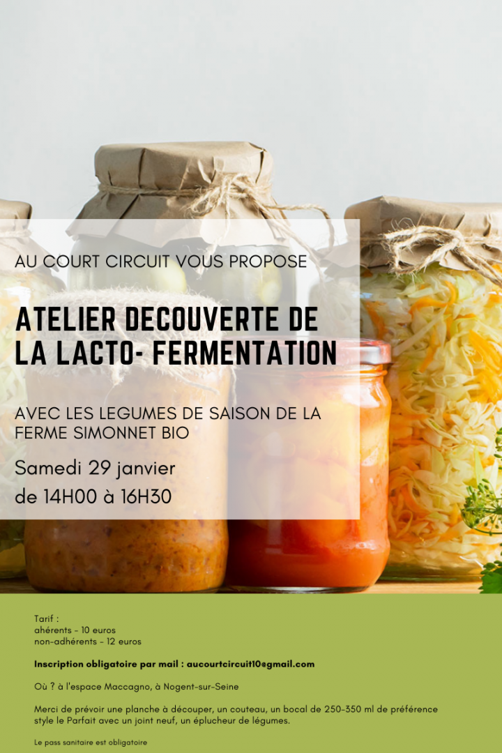 Atelier découverte de lacto-fermentation