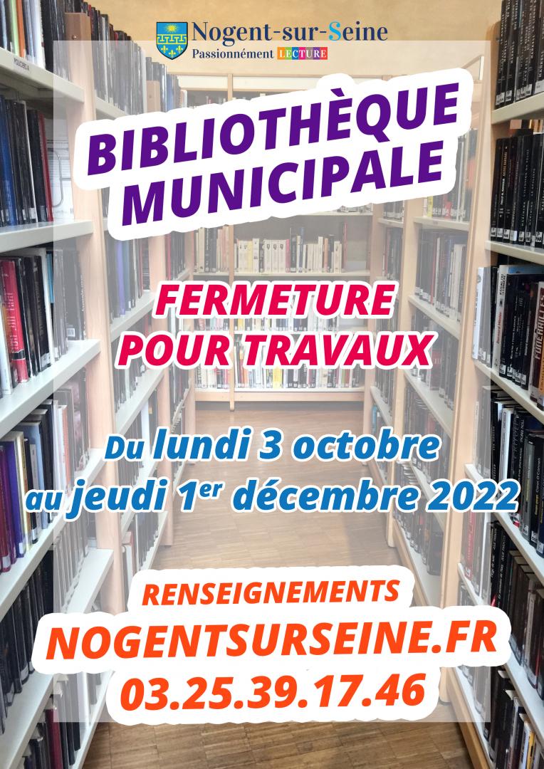 Fermeture de la bibliothèque municipale