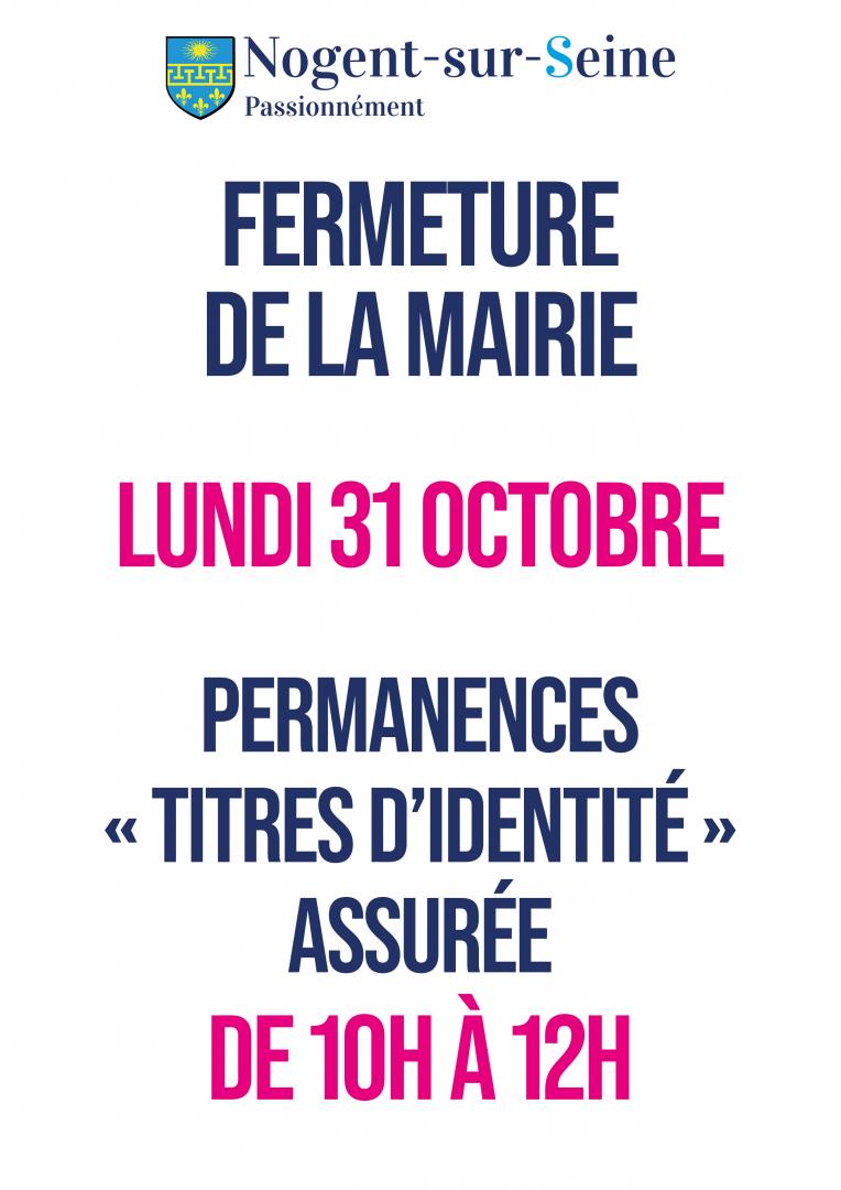 Fermeture de la mairie