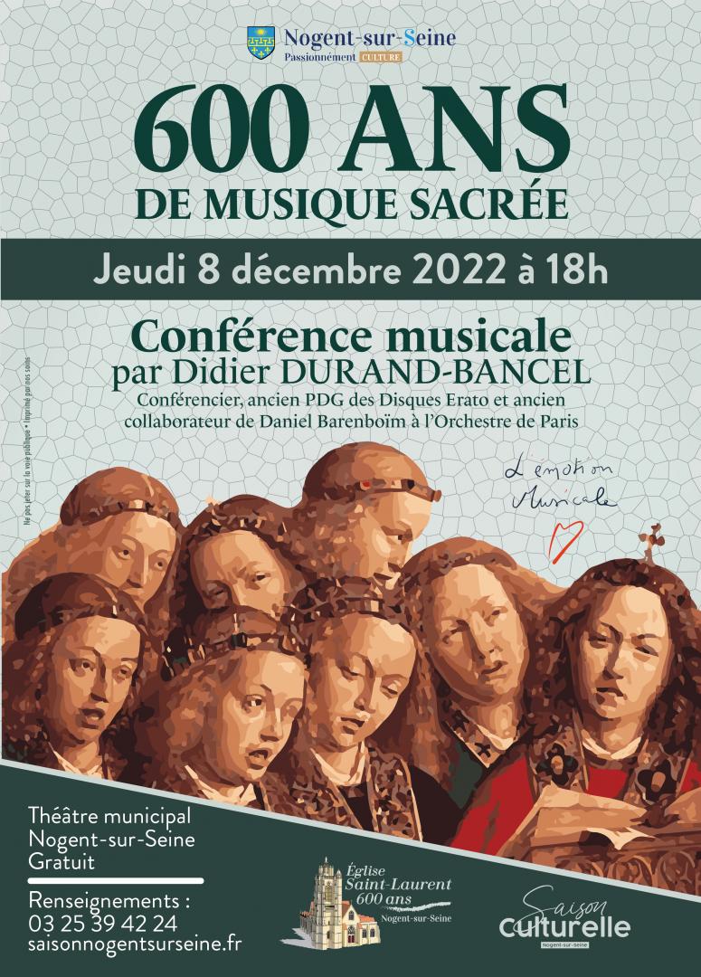 Conférence : 600 ans de musique sacrée