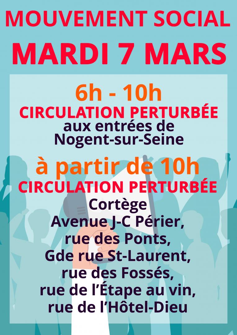 Mouvement social du mardi 7 mars 2023