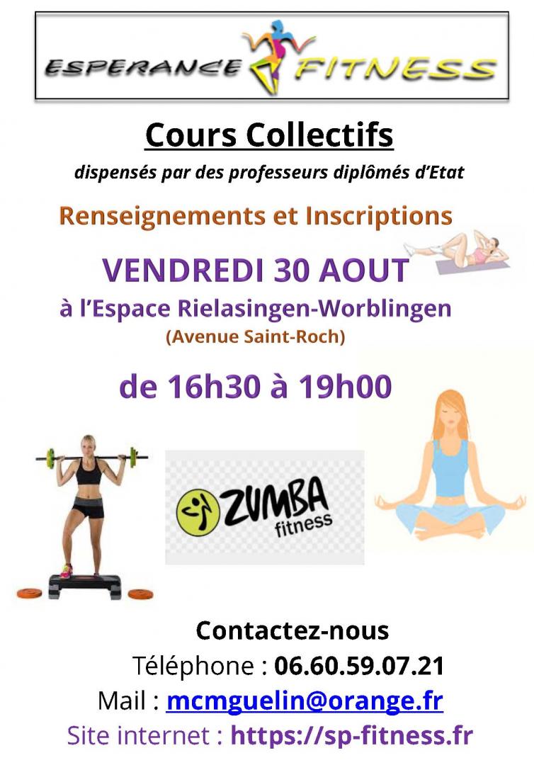 Inscriptions Espérance Fitness