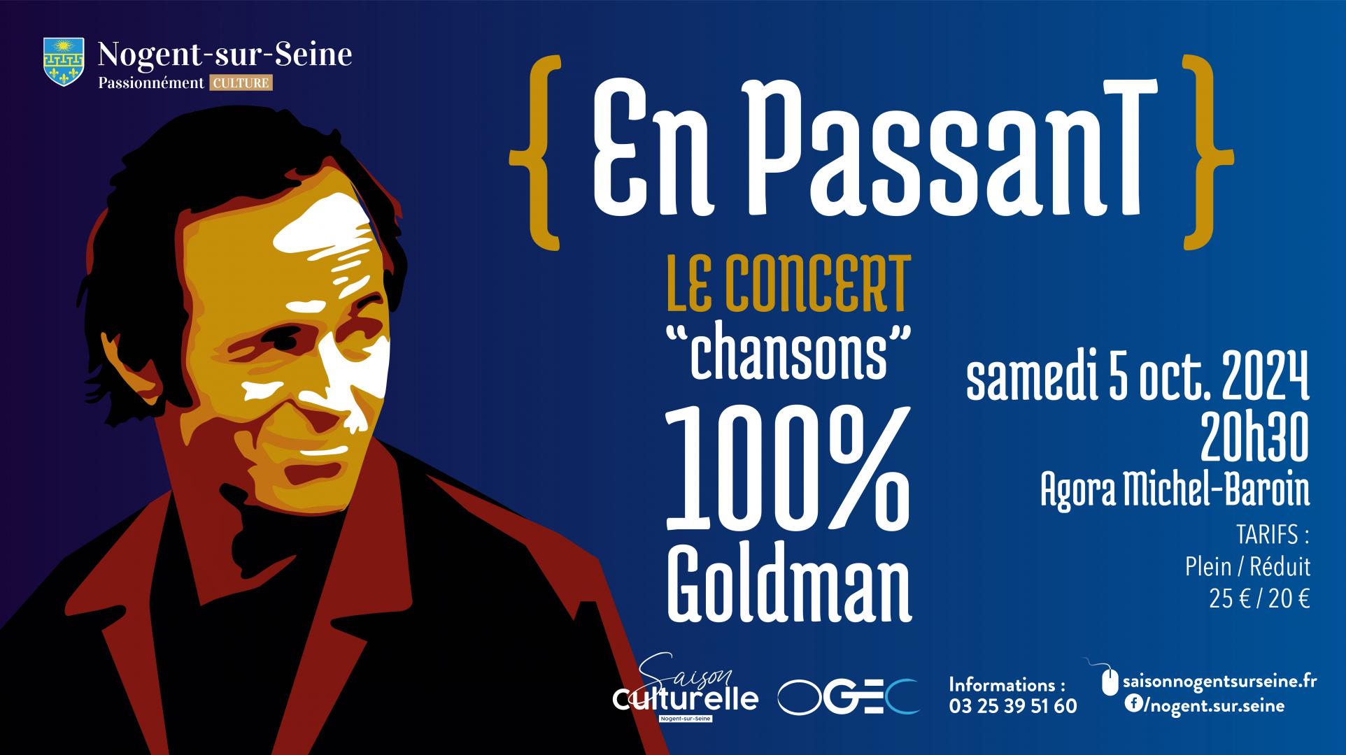 Concert tribute - En passant - 100% Goldman
