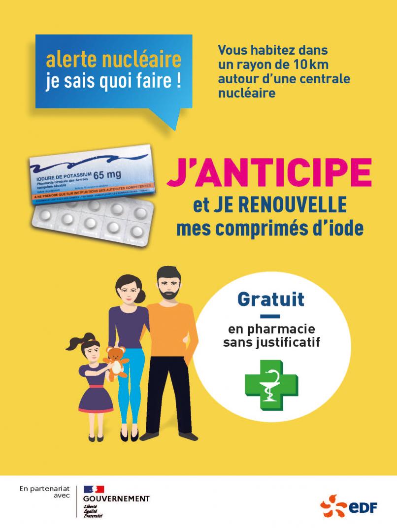 Campagne de distribution de comprimés d'iode