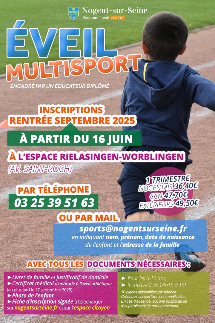 Inscriptions Eveil multisport 2025-2026